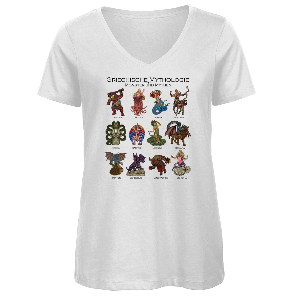 Monster der griechischen Mythologie - Damen Premium V-Neck T-Shirt