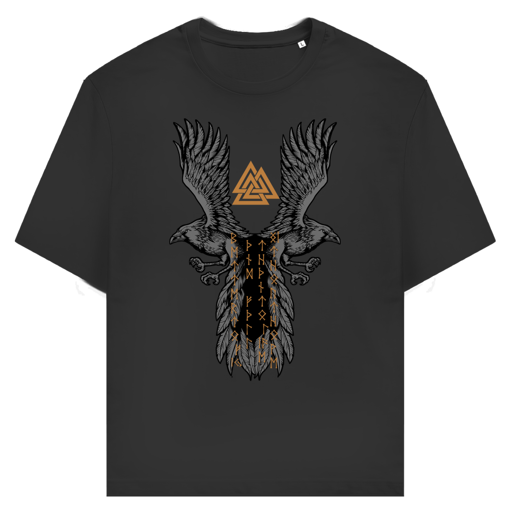 Hugin & Munin – Valknut und Runen - Unisex Premium T-Shirt