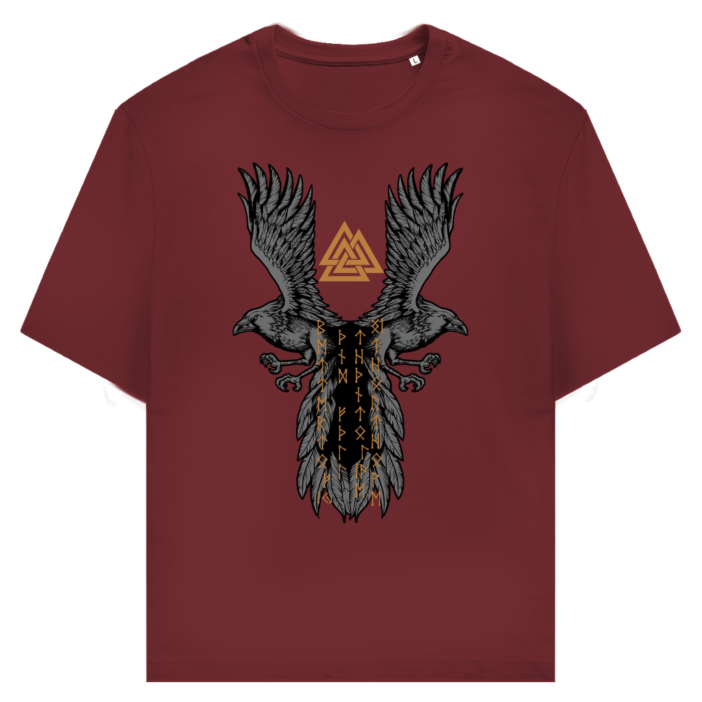 Hugin & Munin – Valknut und Runen - Unisex Premium T-Shirt