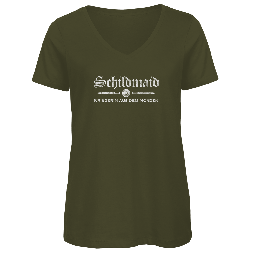 Schildmaid – Kriegerin aus dem Norden - Damen Premium V-Neck T-Shirt