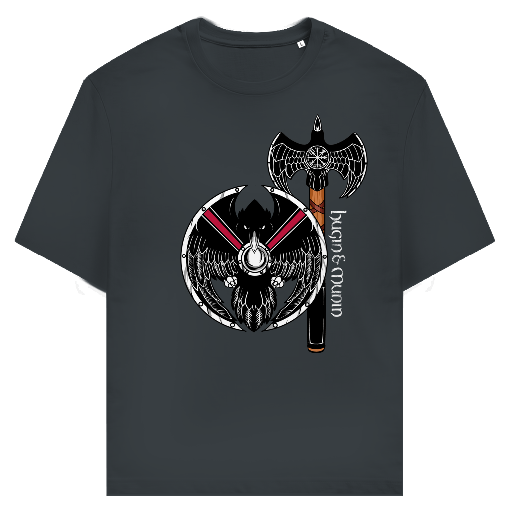 Schild und Axt – Hugin und Munin - Unisex Premium T-Shirt