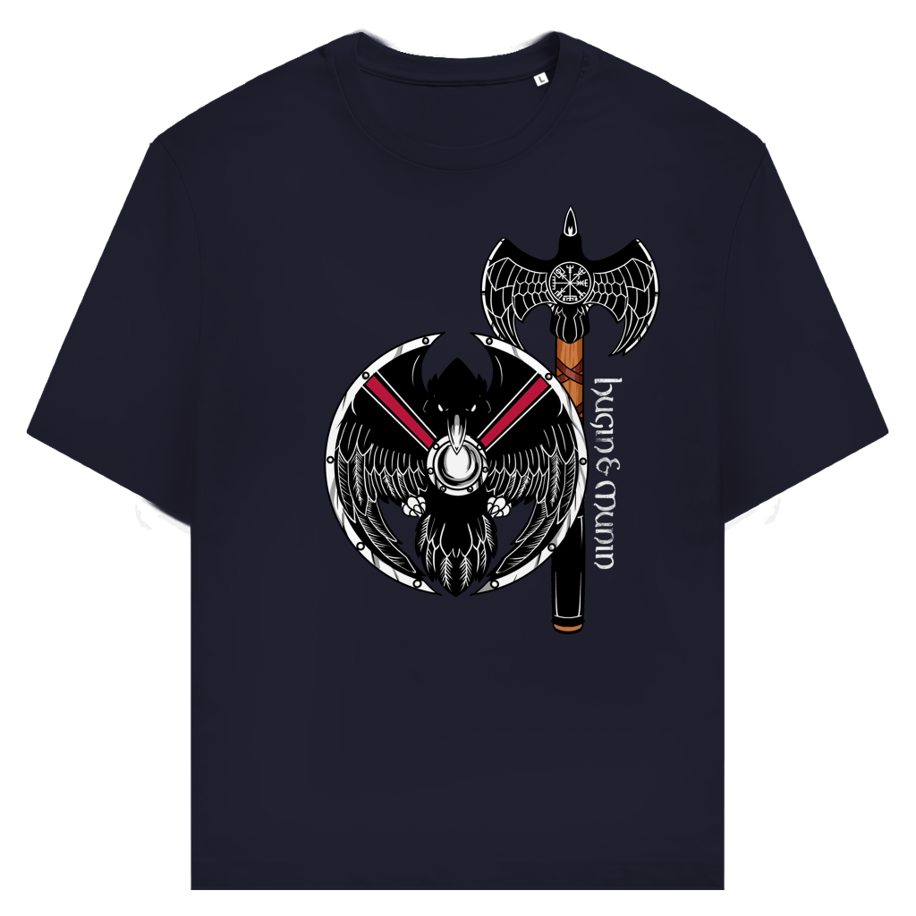 Schild und Axt – Hugin und Munin - Unisex Premium T-Shirt