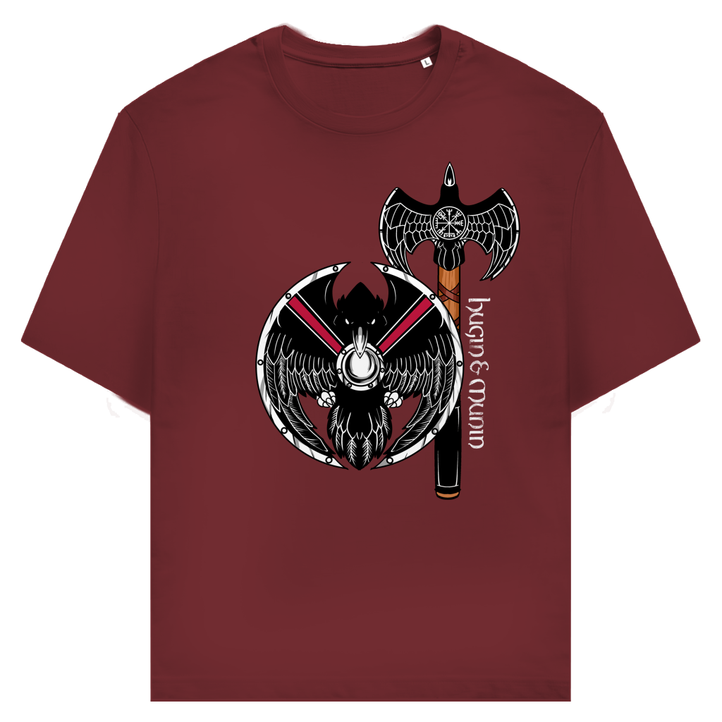 Schild und Axt – Hugin und Munin - Unisex Premium T-Shirt
