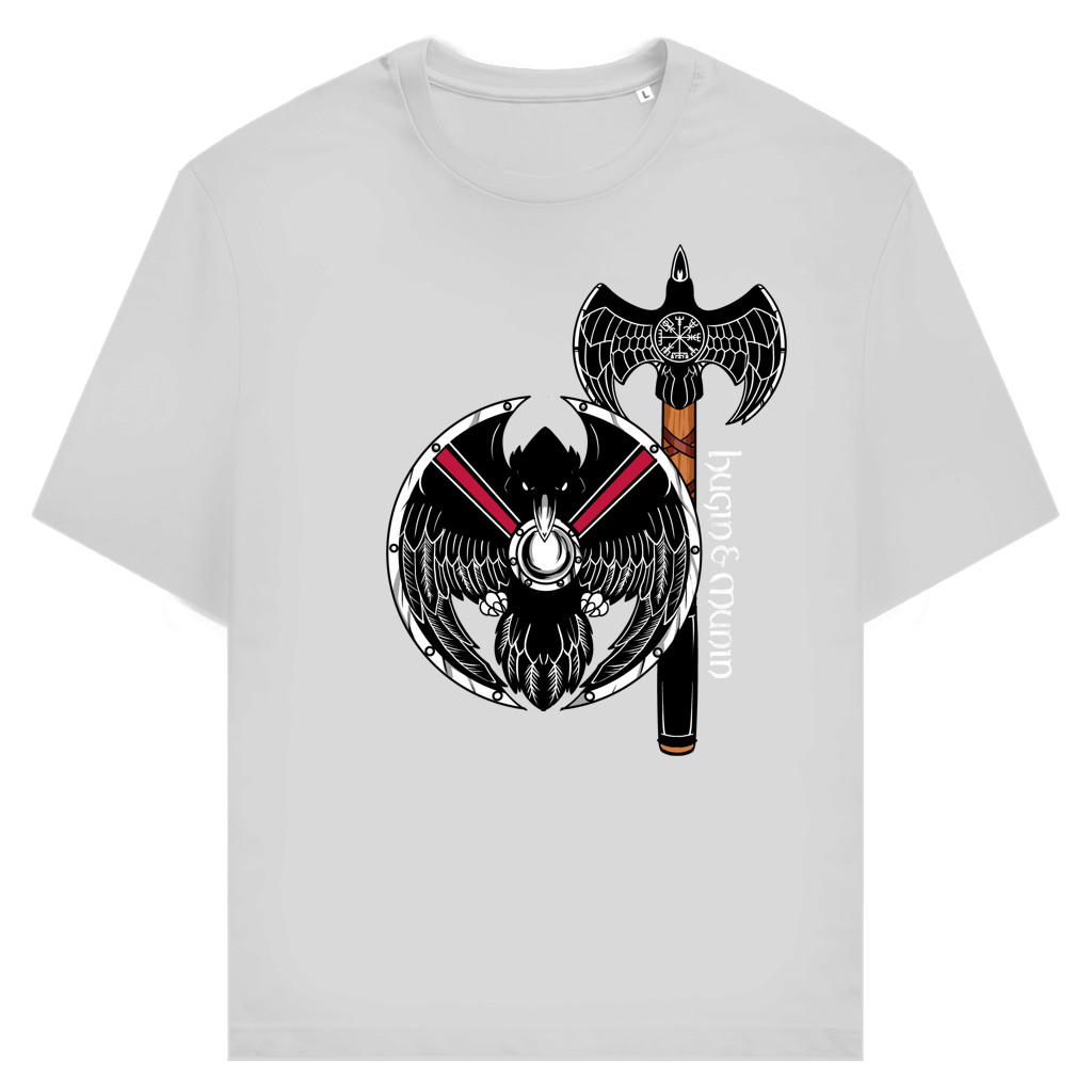 Schild und Axt – Hugin und Munin - Unisex Premium T-Shirt
