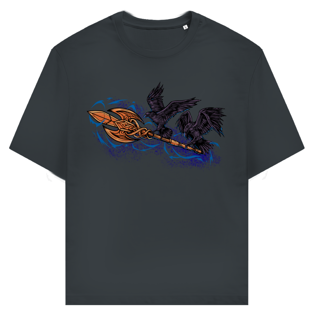 Hugin und Munin mit Gungnir - Unisex Premium T-Shirt
