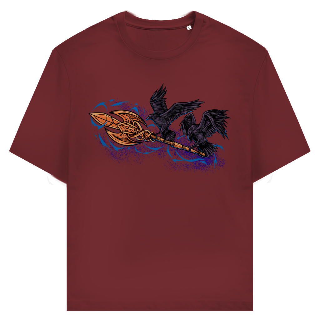Hugin und Munin mit Gungnir - Unisex Premium T-Shirt