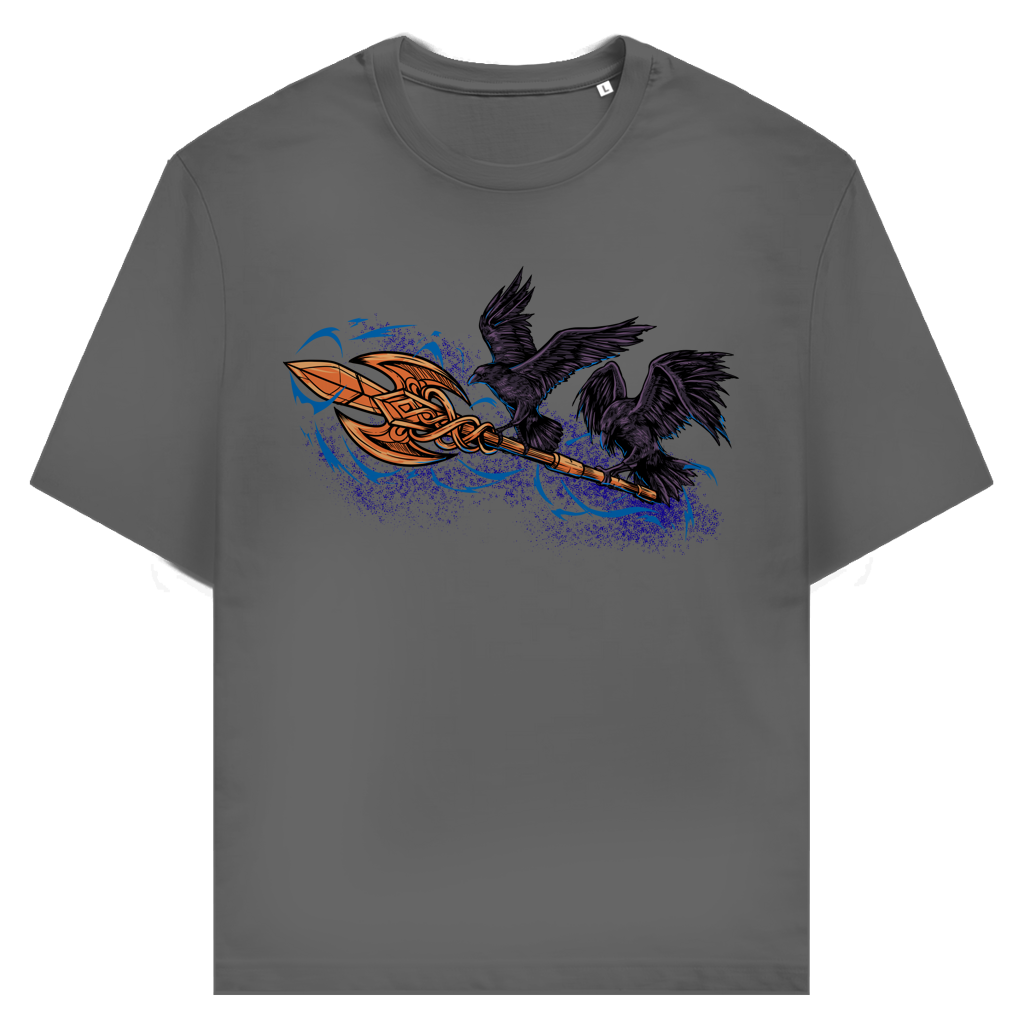 Hugin und Munin mit Gungnir - Unisex Premium T-Shirt