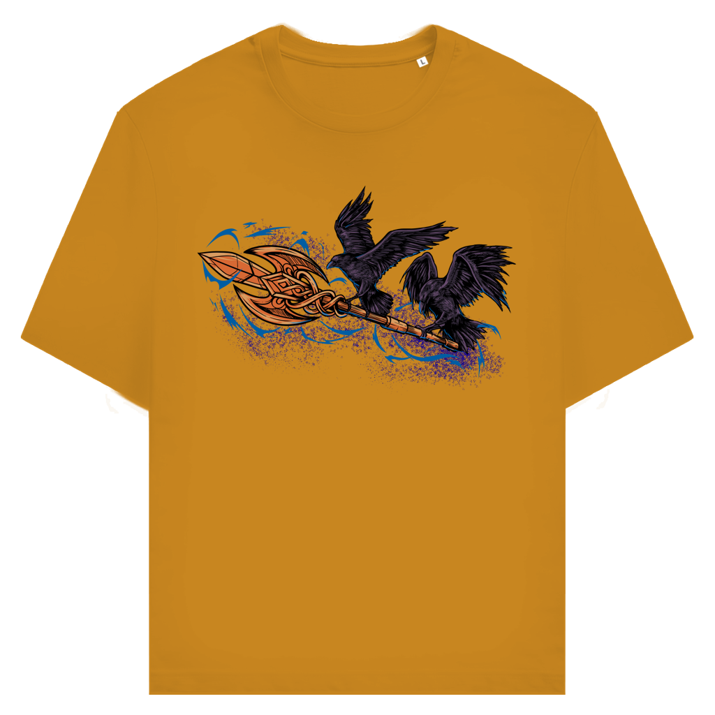 Hugin und Munin mit Gungnir - Unisex Premium T-Shirt