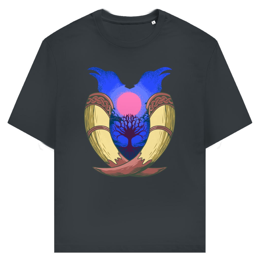 Yggdrasil & die Raben - Nordische Trinkhörner - Unisex Premium T-Shirt