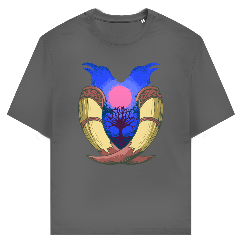 Yggdrasil & die Raben - Nordische Trinkhörner - Unisex Premium T-Shirt