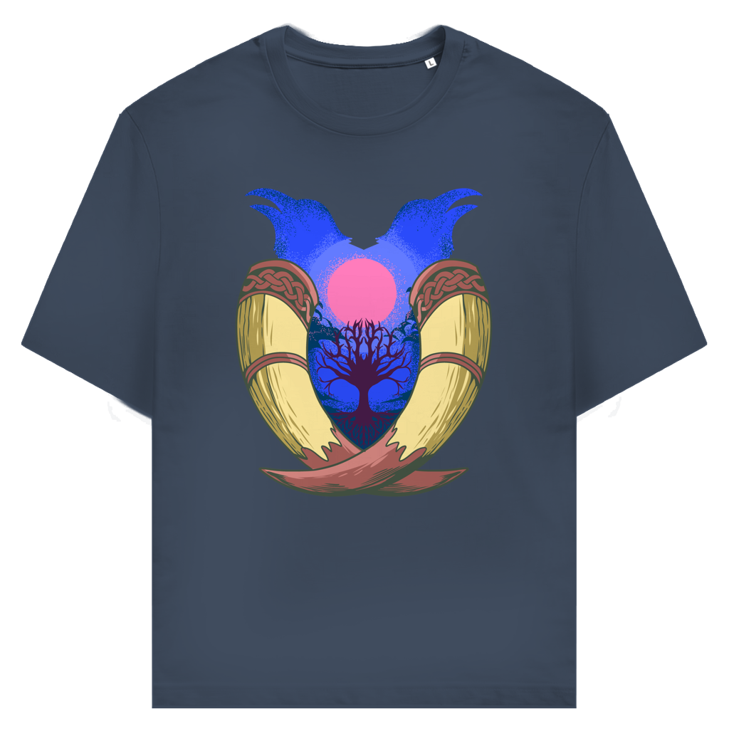 Yggdrasil & die Raben - Nordische Trinkhörner - Unisex Premium T-Shirt