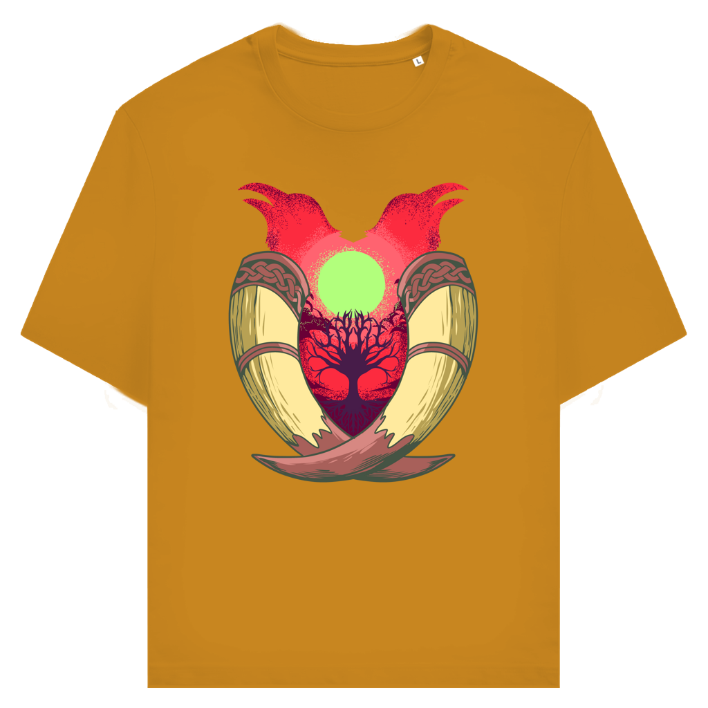 Yggdrasil & die Raben - Nordische Trinkhörner - Unisex Premium T-Shirt