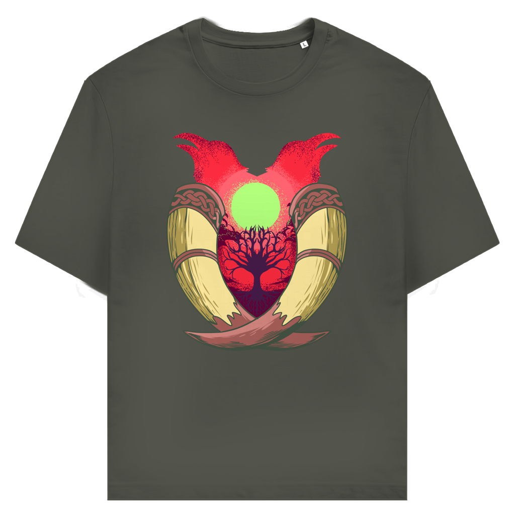 Yggdrasil & die Raben - Nordische Trinkhörner - Unisex Premium T-Shirt