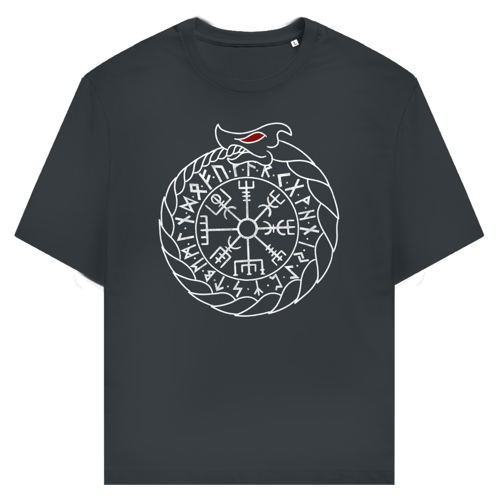 Ouroboros & Vegvísir – Runenkreis - Unisex Premium T-Shirt