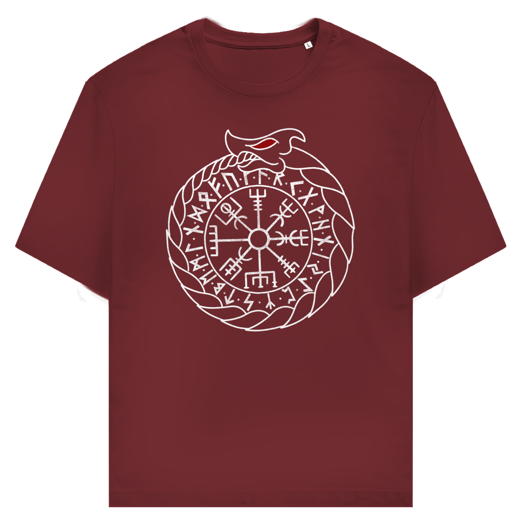 Ouroboros & Vegvísir – Runenkreis - Unisex Premium T-Shirt