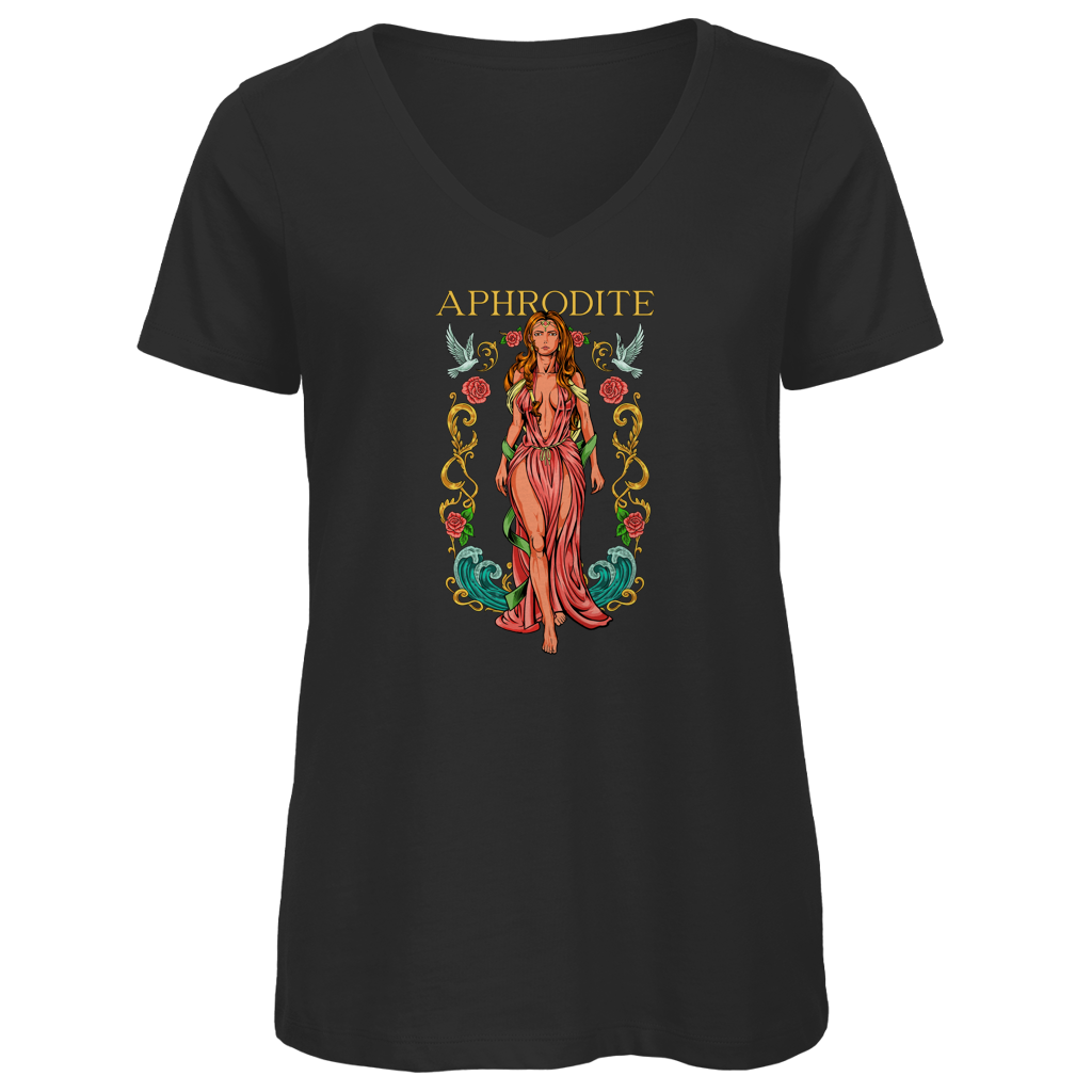 Aphrodite Göttin der Liebe - Damen Premium V-Neck T-Shirt