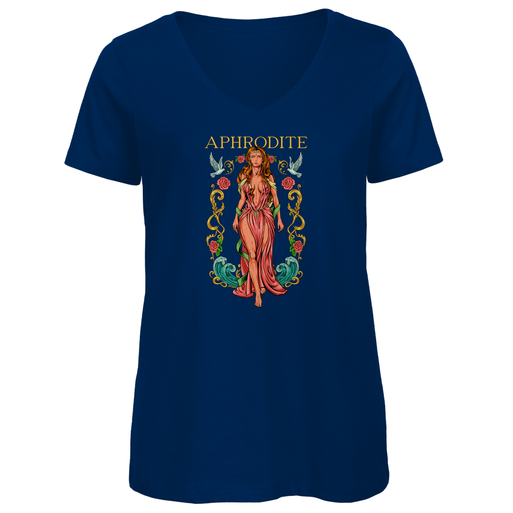 Aphrodite Göttin der Liebe - Damen Premium V-Neck T-Shirt