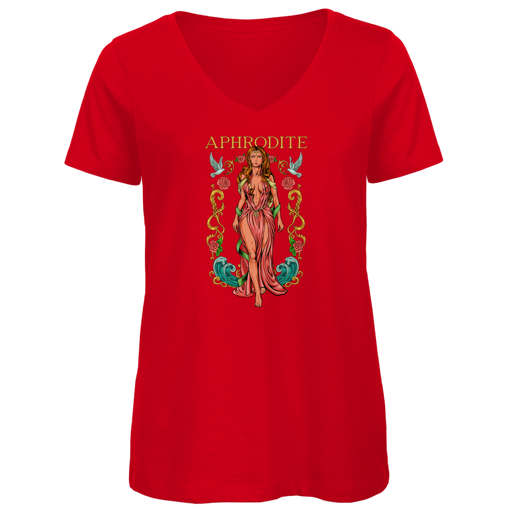 Aphrodite Göttin der Liebe - Damen Premium V-Neck T-Shirt
