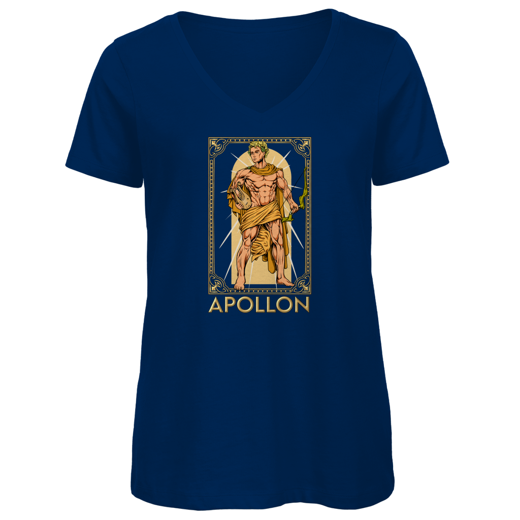 Apollon - Gott der Sonne - Damen Premium V-Neck T-Shirt