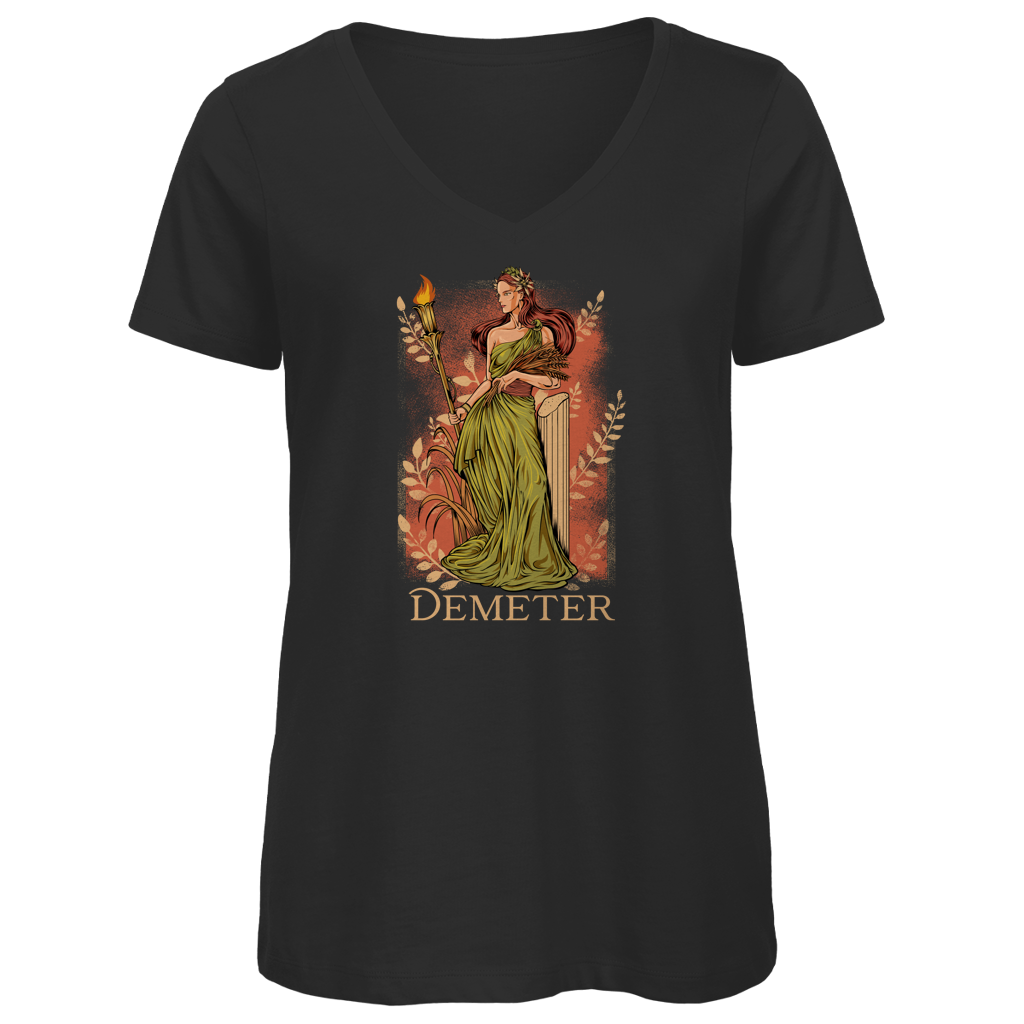 Demeter - Göttin der Ernte - Damen Premium V-Neck T-Shirt