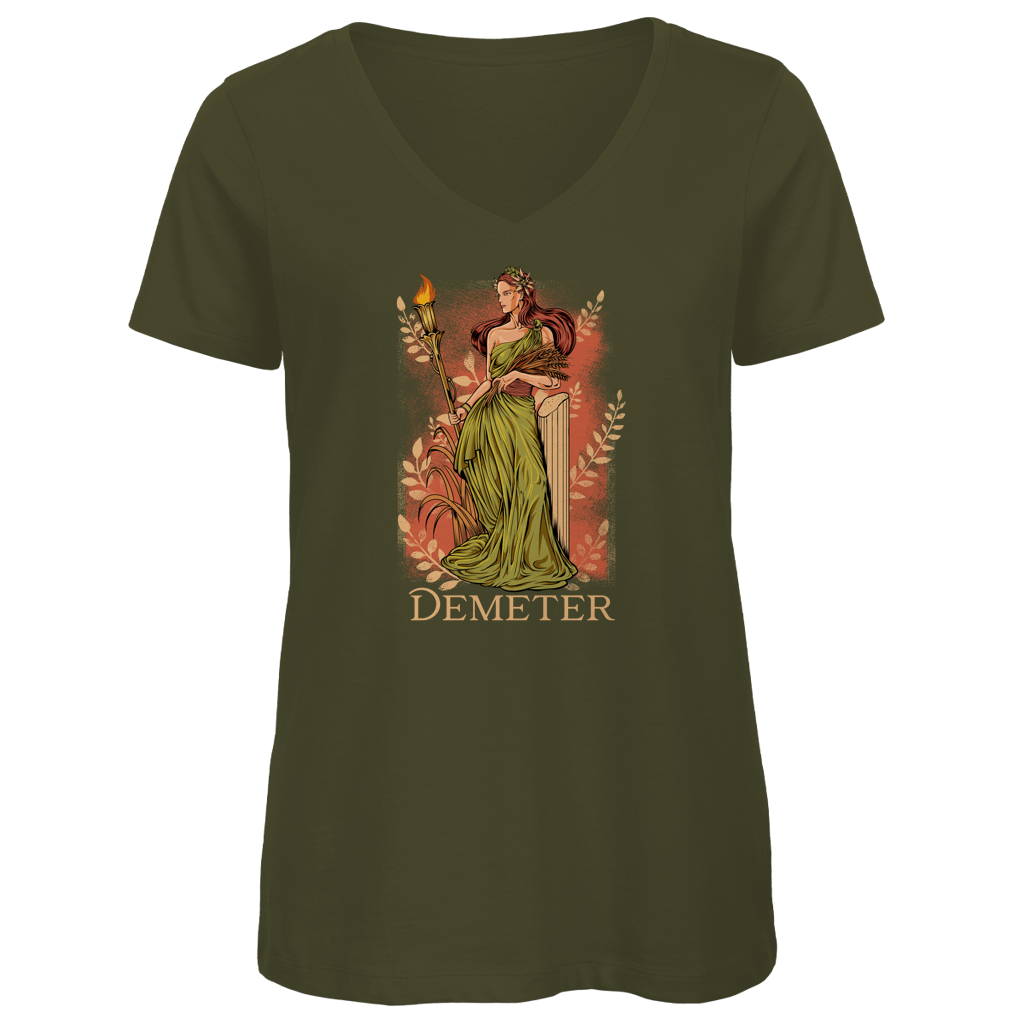 Demeter - Göttin der Ernte - Damen Premium V-Neck T-Shirt