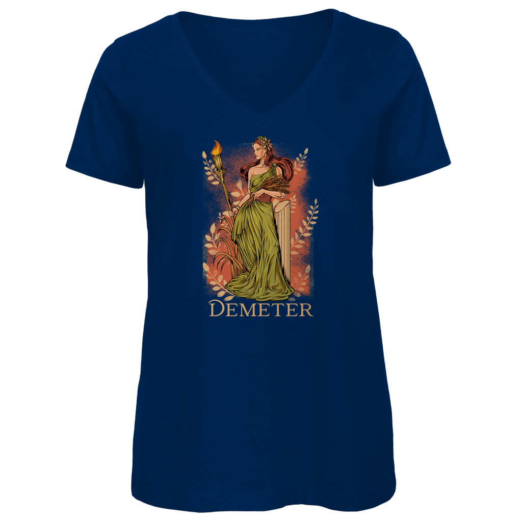 Demeter - Göttin der Ernte - Damen Premium V-Neck T-Shirt