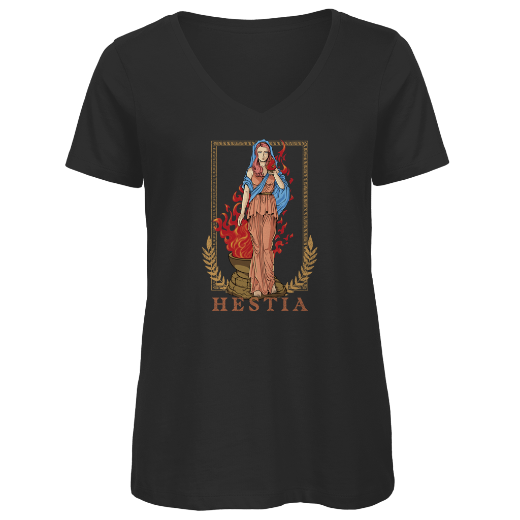 Hestia - Göttin des Feuers - Damen Premium V-Neck T-Shirt