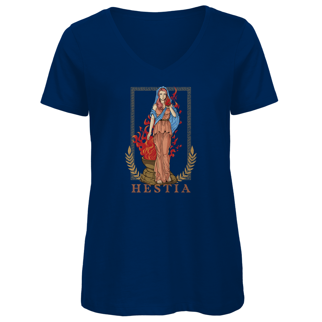 Hestia - Göttin des Feuers - Damen Premium V-Neck T-Shirt