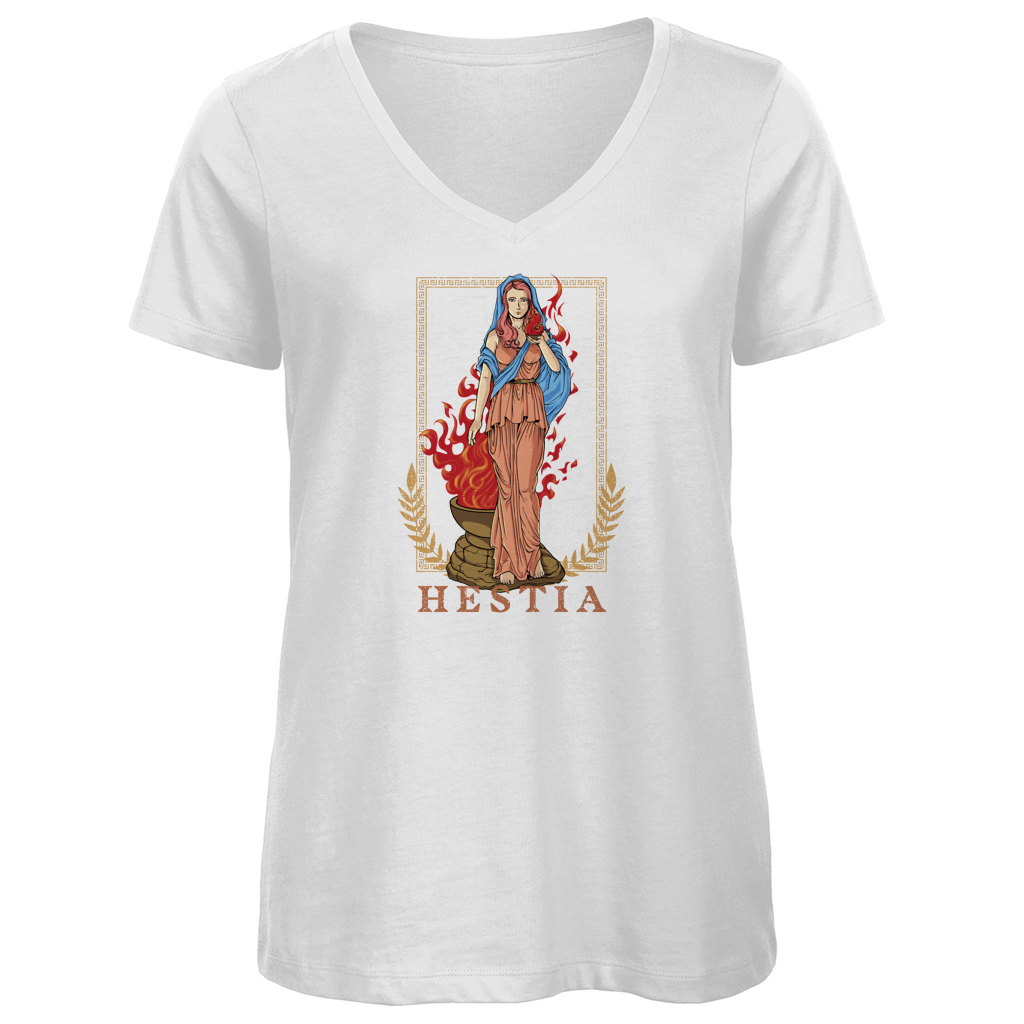 Hestia - Göttin des Feuers - Damen Premium V-Neck T-Shirt