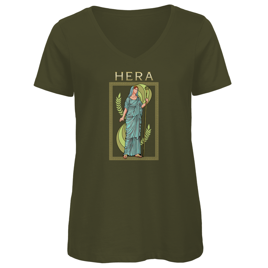 Hera - Königin der Göttin - Damen Premium V-Neck T-Shirt