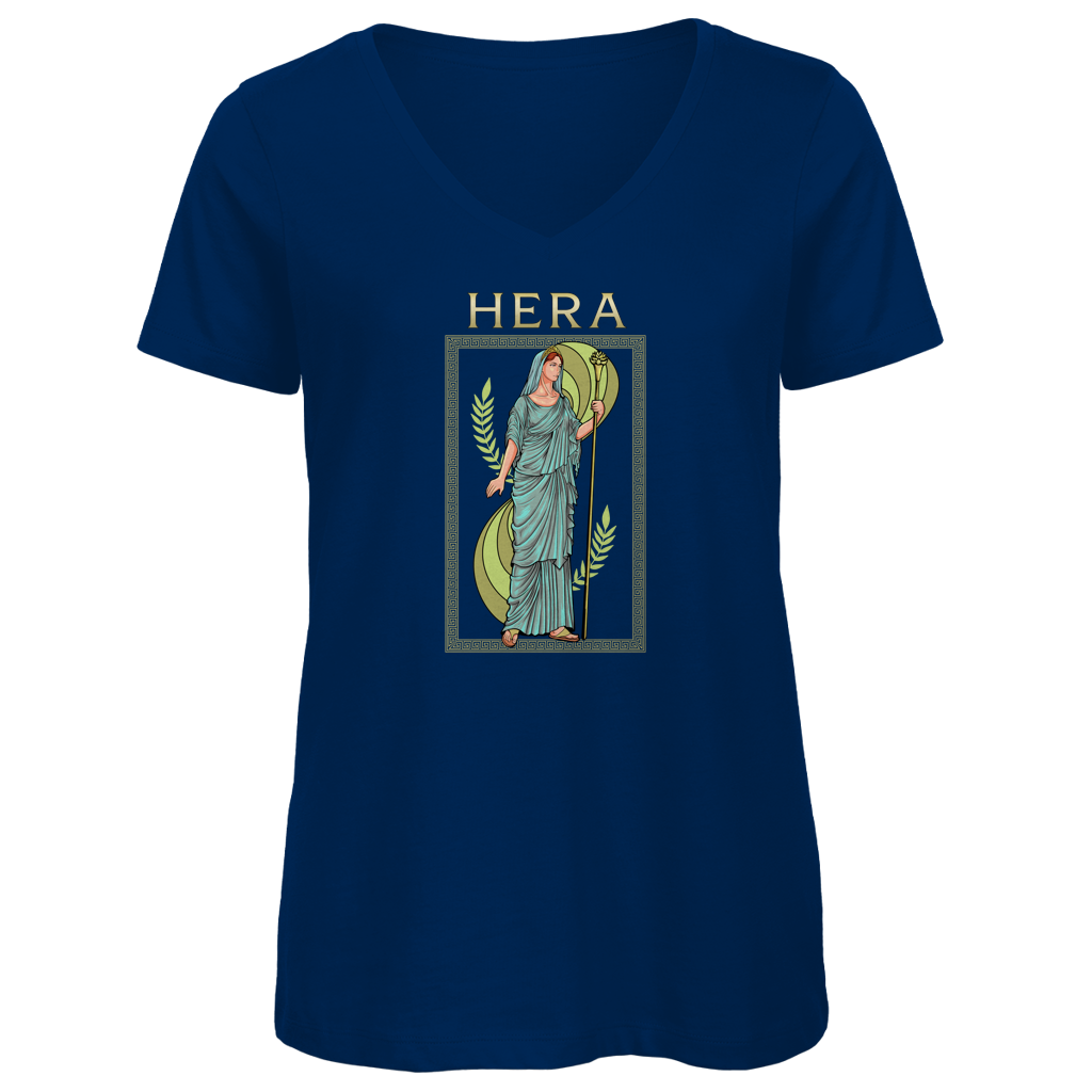 Hera - Königin der Göttin - Damen Premium V-Neck T-Shirt