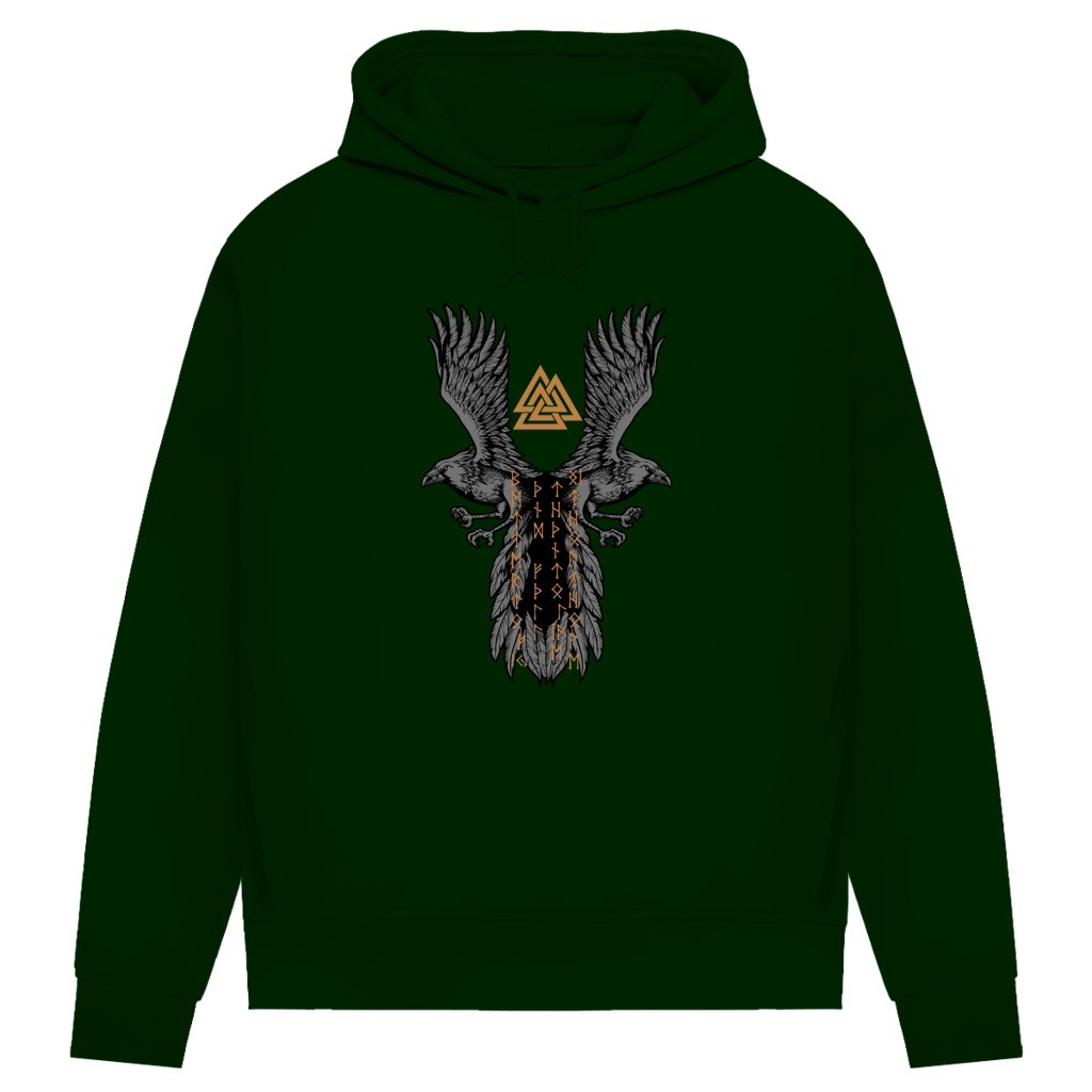 Hugin & Munin – Valknut und Runen - Damen Premium Hoodie