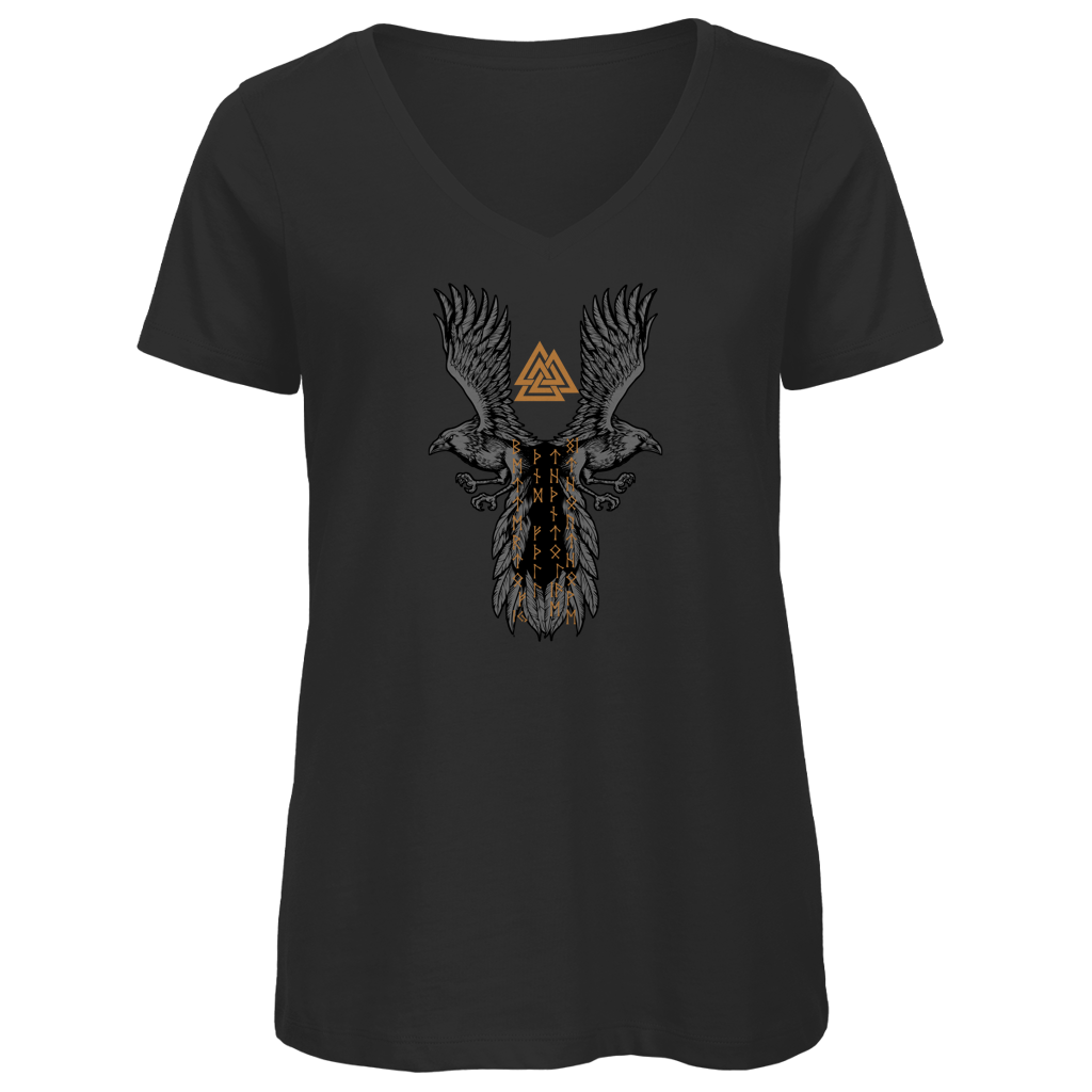 Hugin & Munin – Valknut und Runen - Damen Premium V-Neck T-Shirt