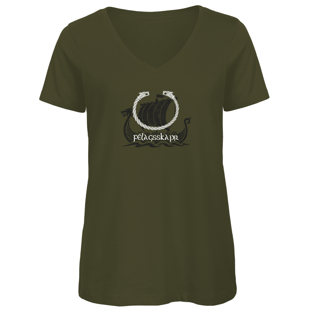 Félagsskapr - Nordische Verbundenheit - Damen Premium V-Neck T-Shirt