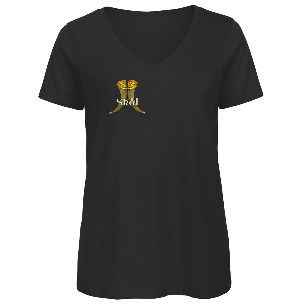 Skål - Trinkhörner - Damen Premium V-Neck T-Shirt