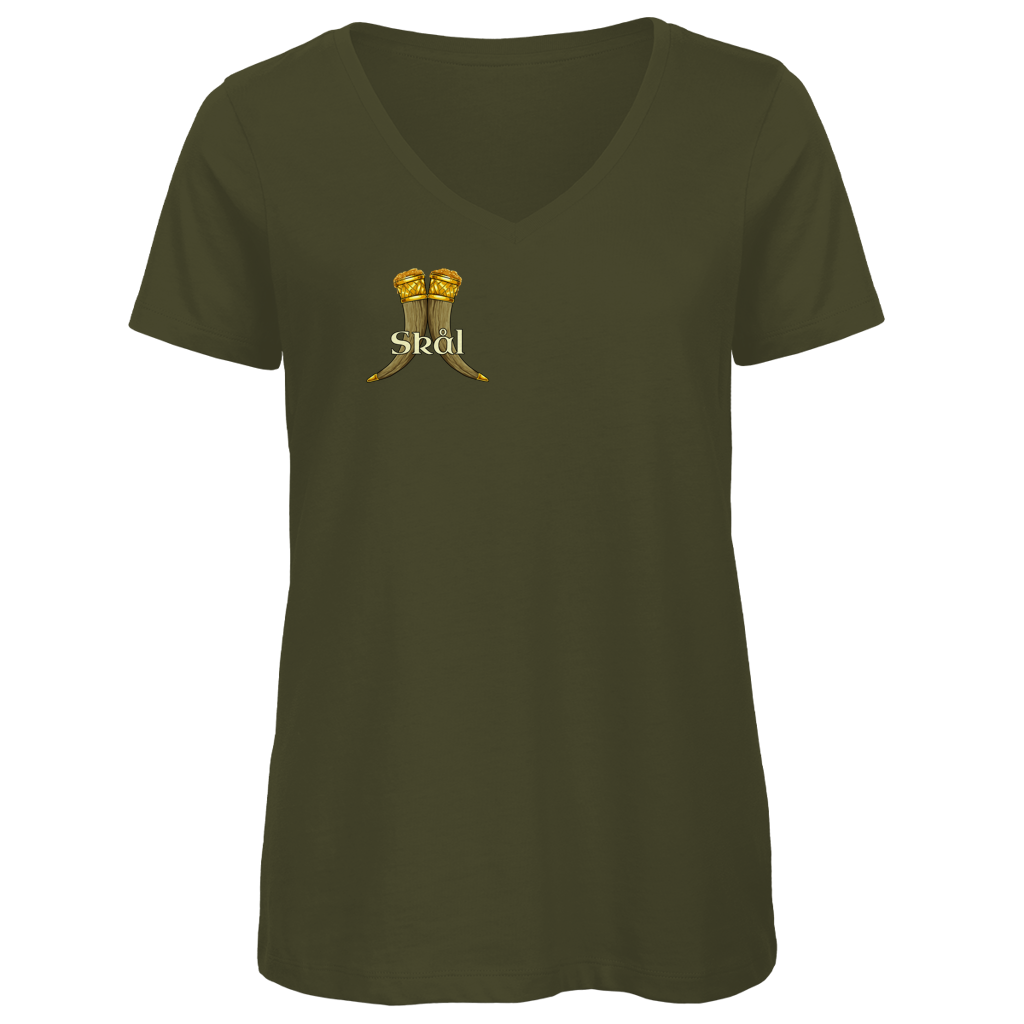Skål - Trinkhörner - Damen Premium V-Neck T-Shirt