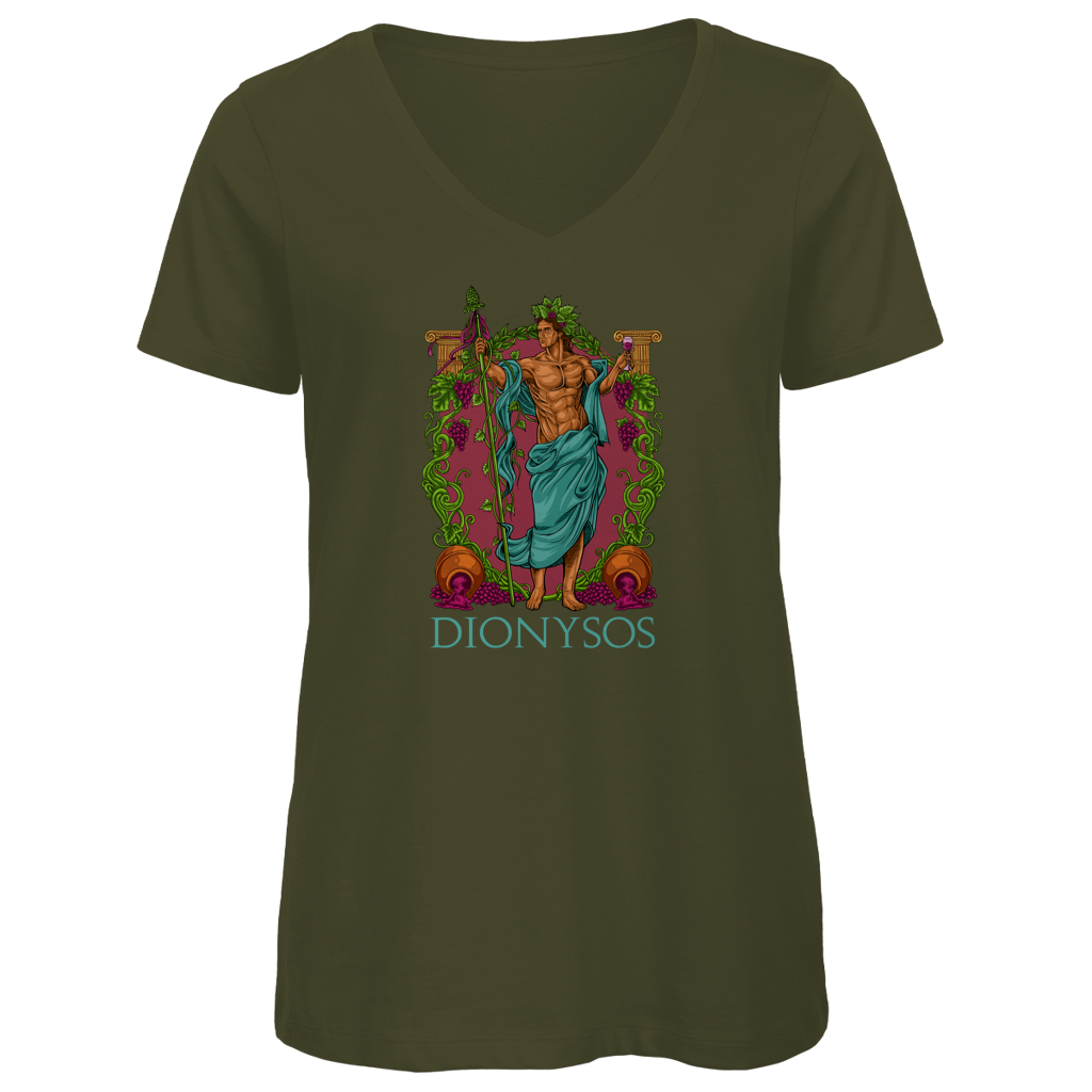 Dionysos - Griechischer Gott - Damen Premium V-Neck T-Shirt