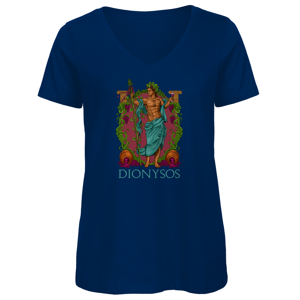 Dionysos - Griechischer Gott - Damen Premium V-Neck T-Shirt