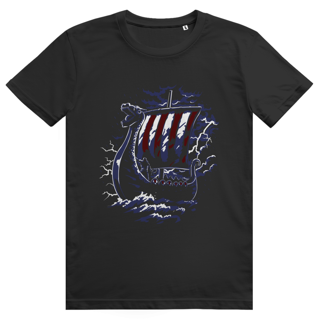 Drachenkopf-Wikingerschiff - Unisex Premium T-Shirt