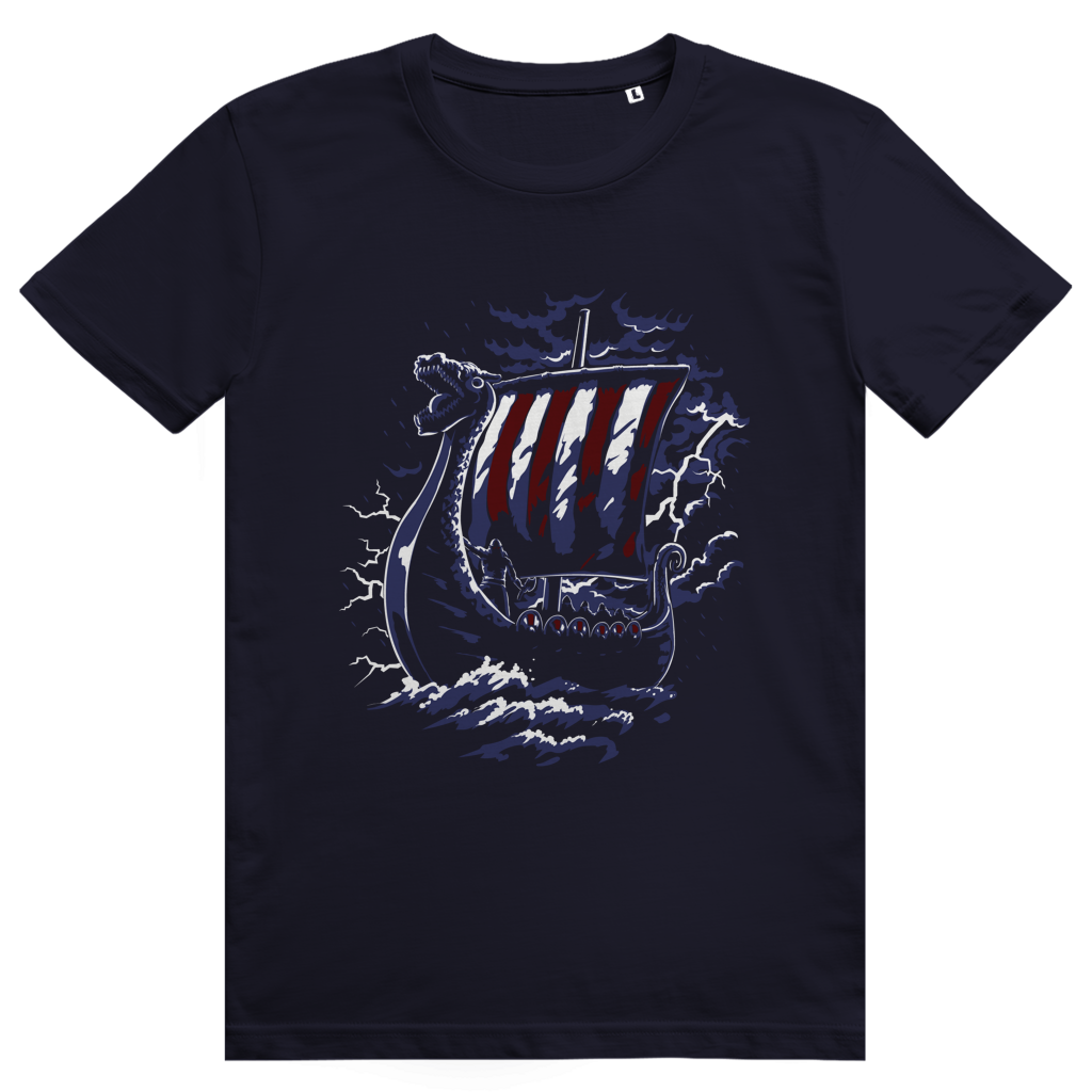 Drachenkopf-Wikingerschiff - Unisex Premium T-Shirt