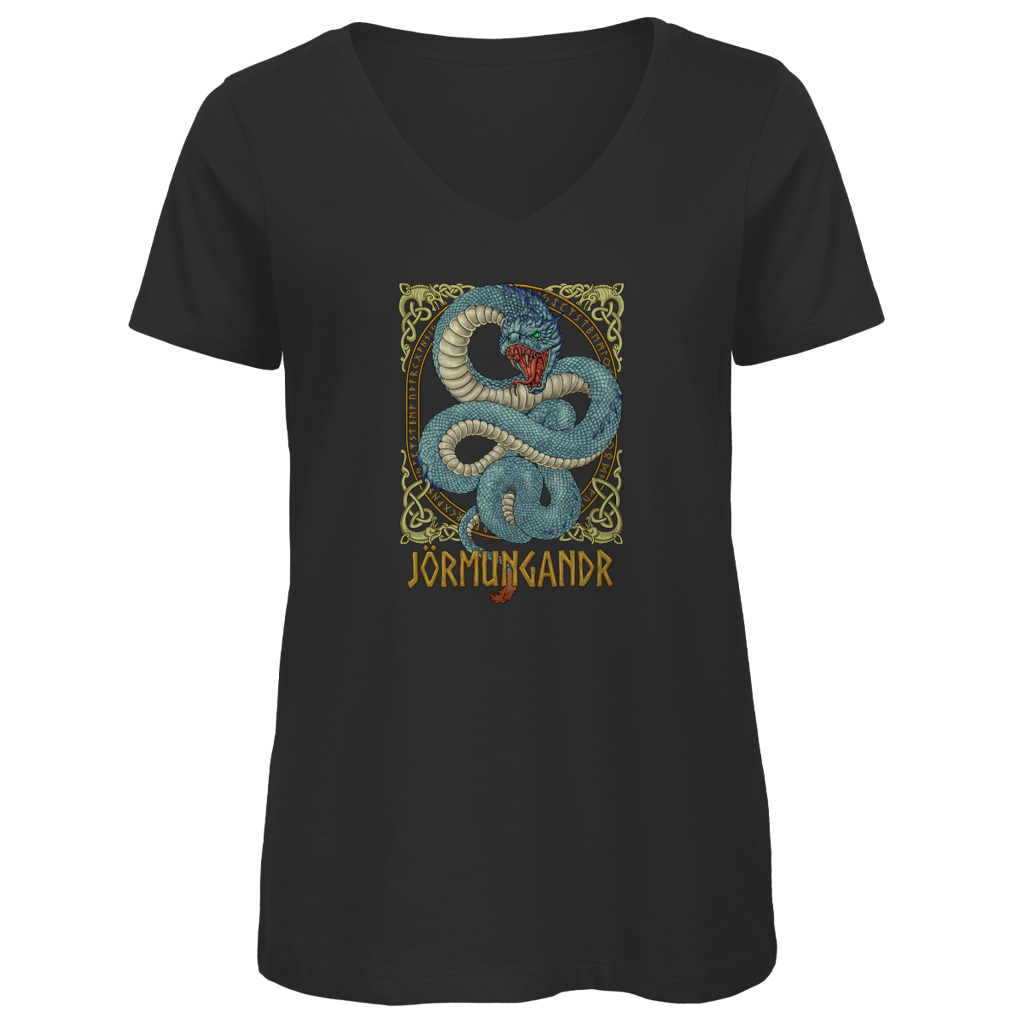 Jörmungandr Schlange - Damen Premium V-Neck T-Shirt