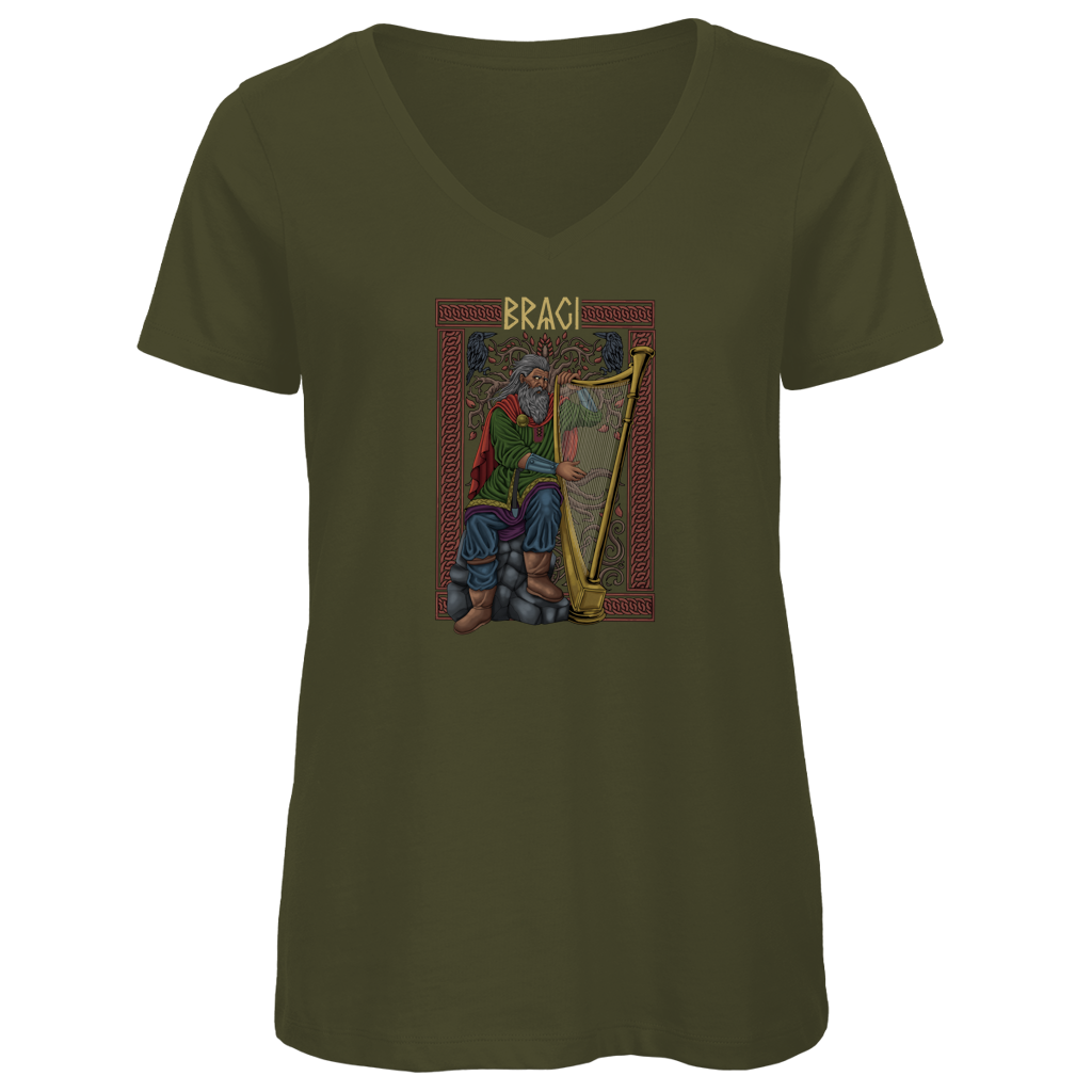 Bragi - Gott der Dichtkunst - Damen Premium V-Neck T-Shirt
