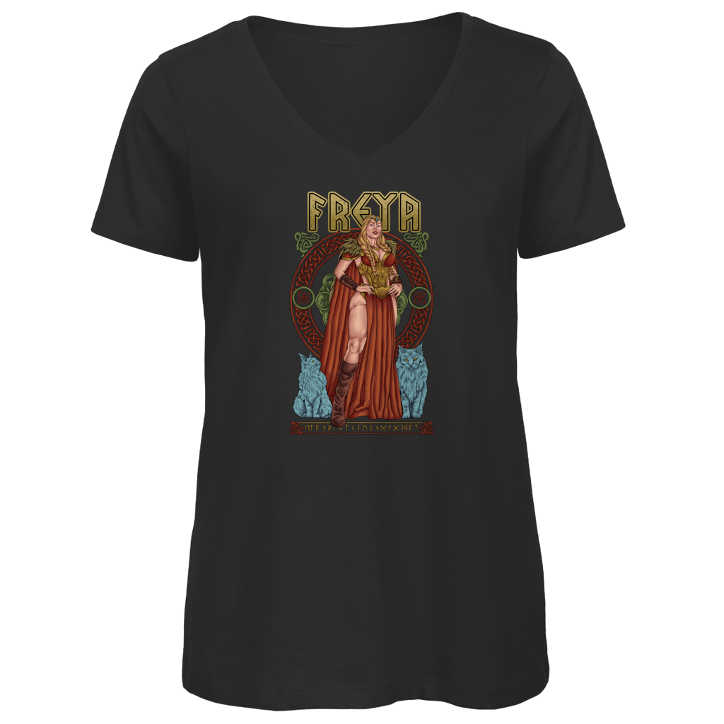 Freya - Göttin der Liebe - Damen Premium V-Neck T-Shirt