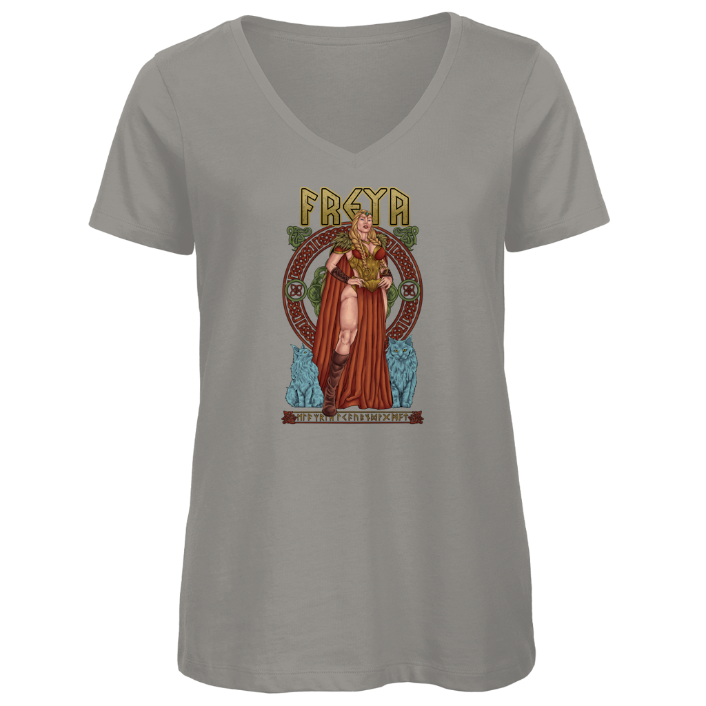 Freya - Göttin der Liebe - Damen Premium V-Neck T-Shirt