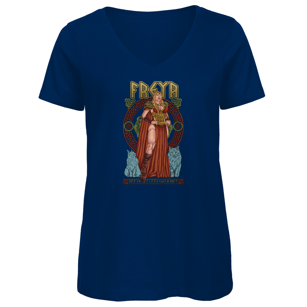 Freya - Göttin der Liebe - Damen Premium V-Neck T-Shirt