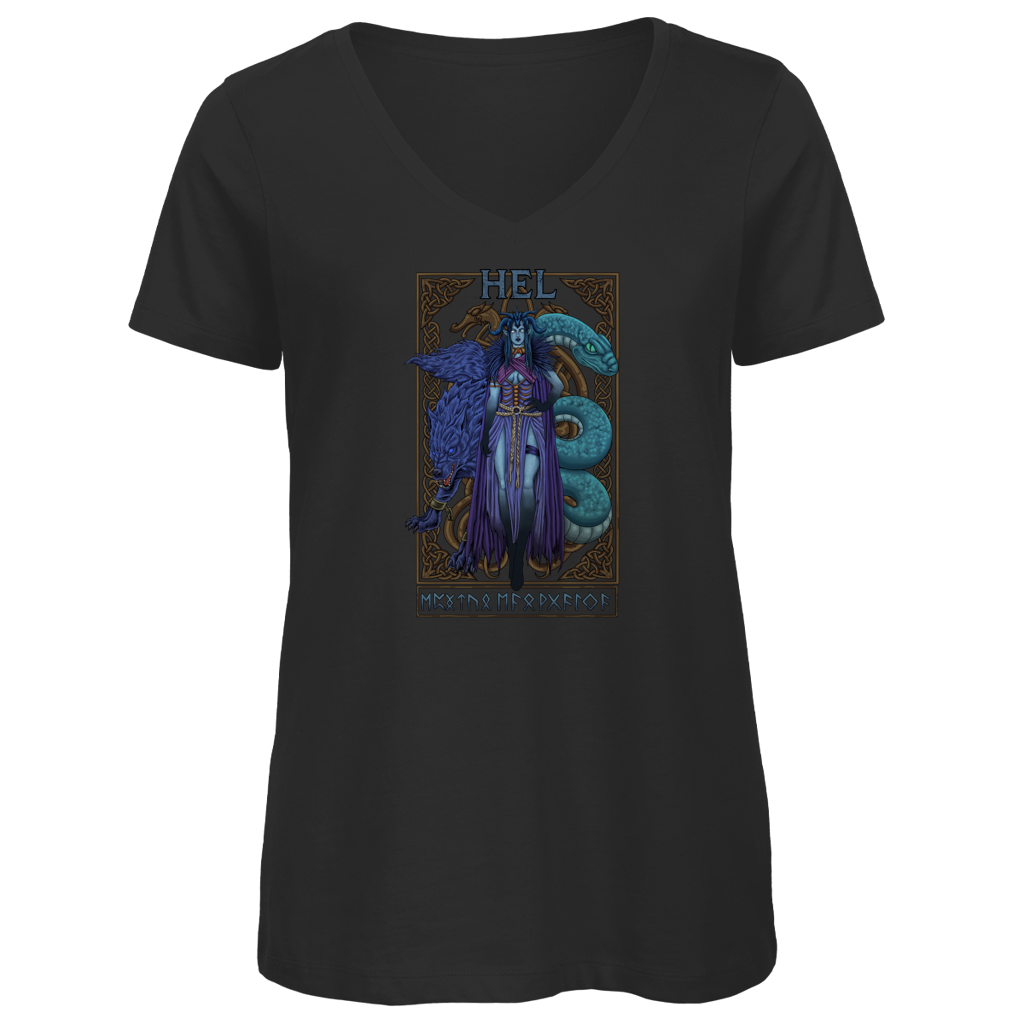 Hel - Göttin der Unterwelt - Damen Premium V-Neck T-Shirt