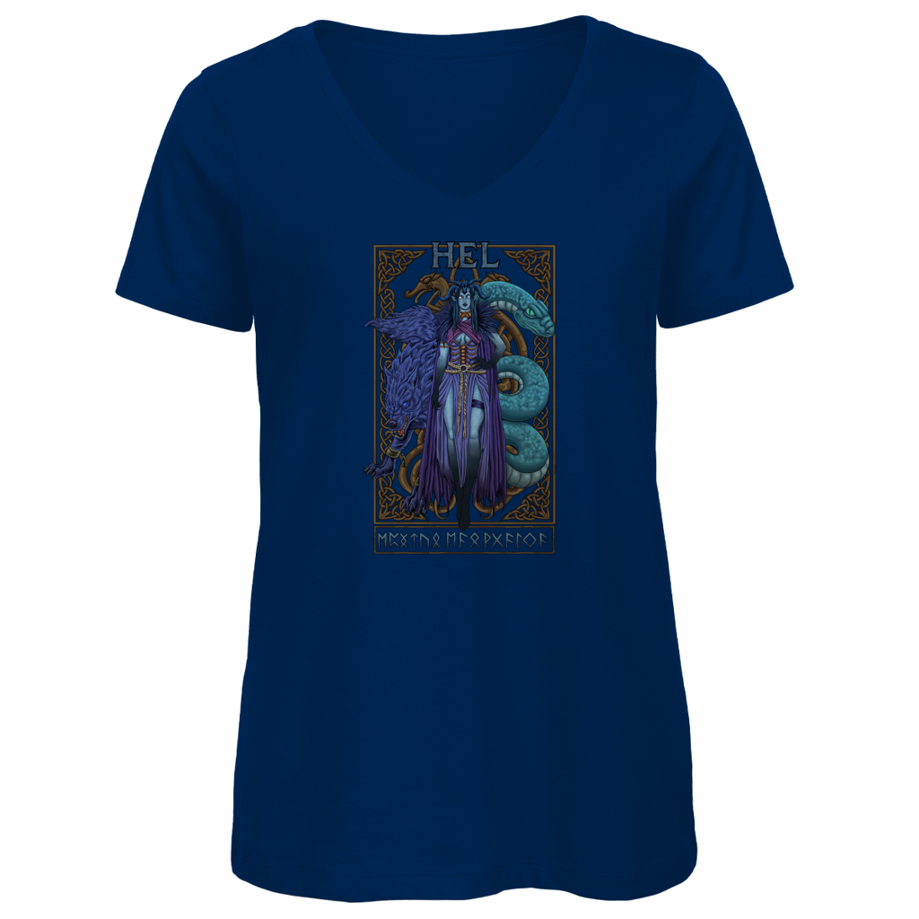 Hel - Göttin der Unterwelt - Damen Premium V-Neck T-Shirt