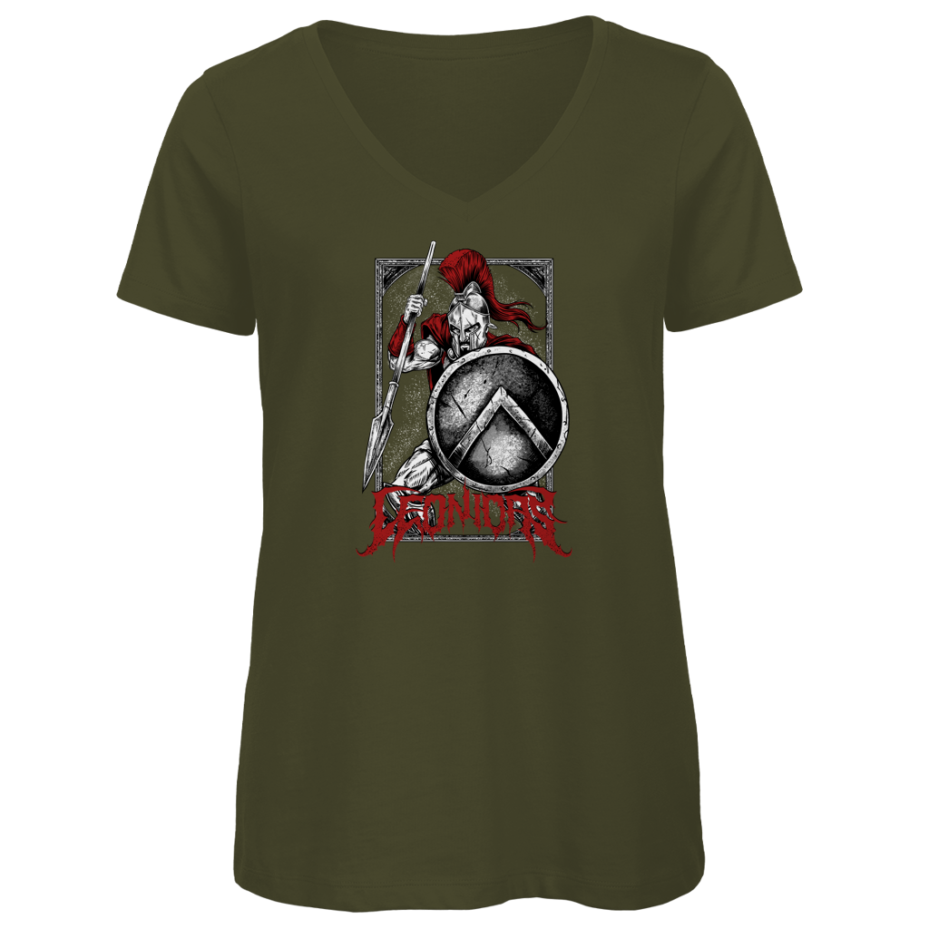 Leonidas - Damen Premium V-Neck T-Shirt