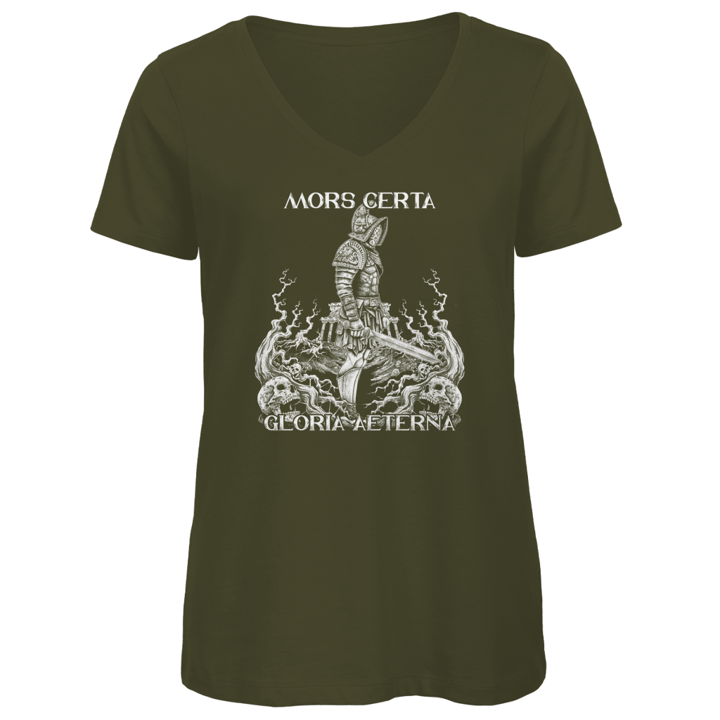 Mors Certa Gloria Aeterna - Damen Premium V-Neck T-Shirt