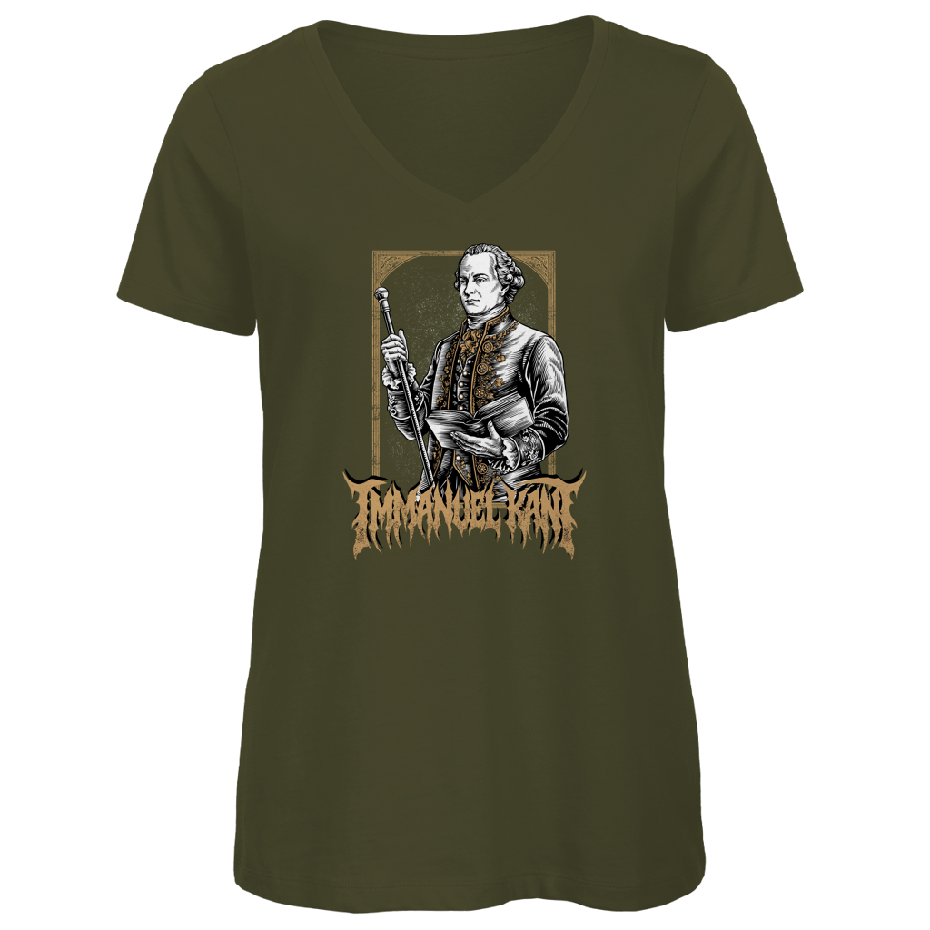 Immanuel Kant - Damen Premium V-Neck T-Shirt